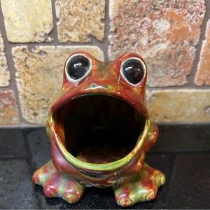 Vintage Ceramic Frog sponge/scrubber holder